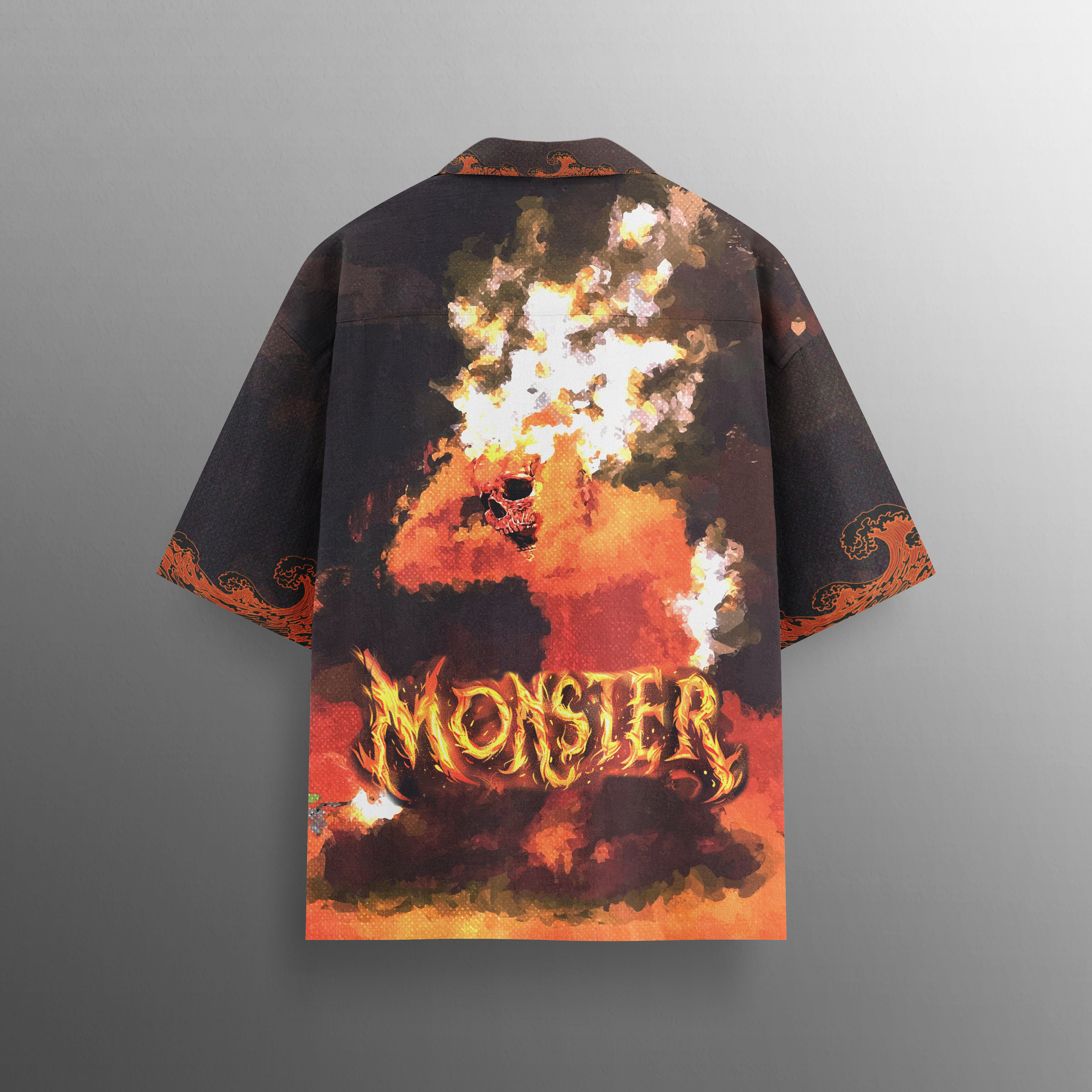 Monster Flames Cotton Shirt