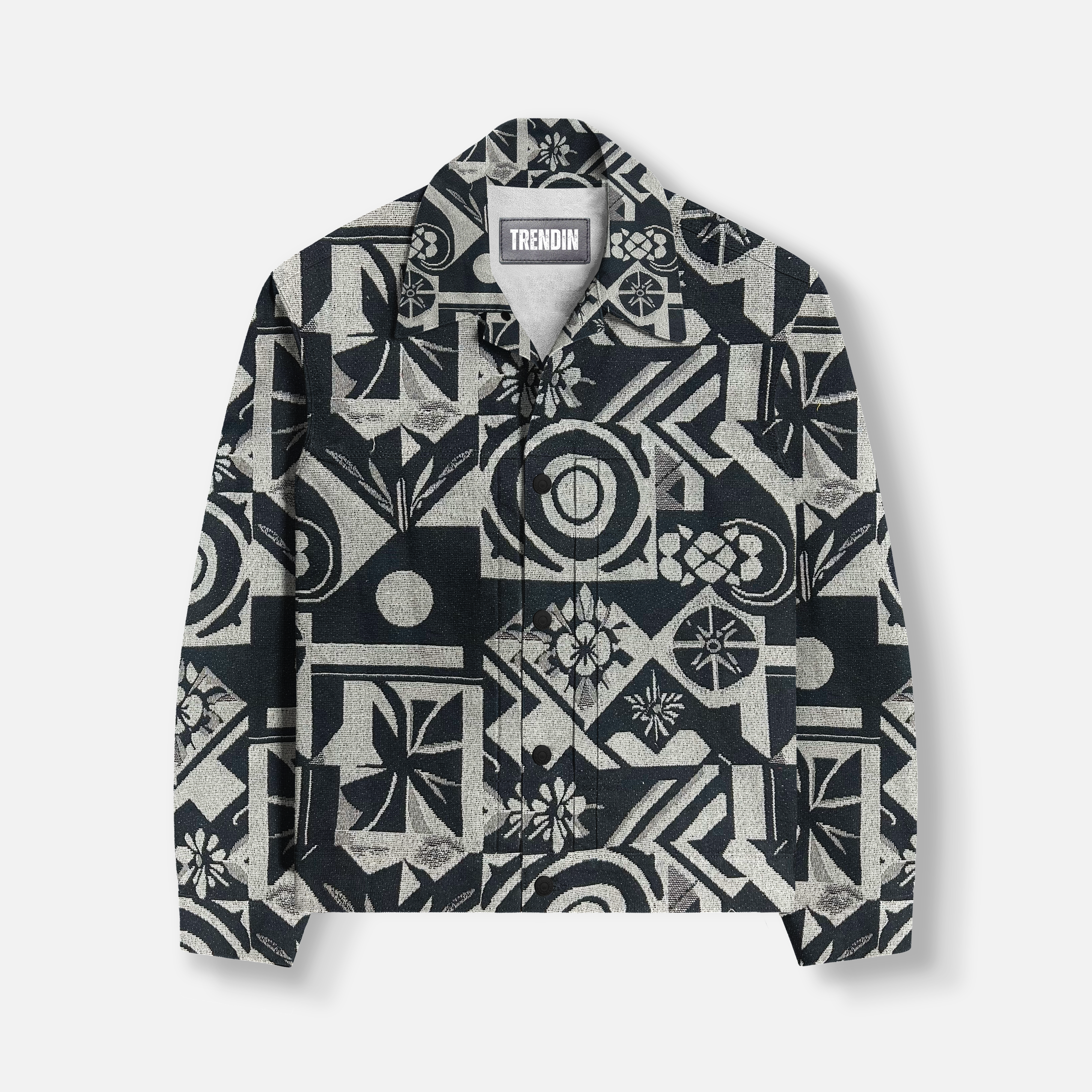Graphic Illusion Jacquard Shirt