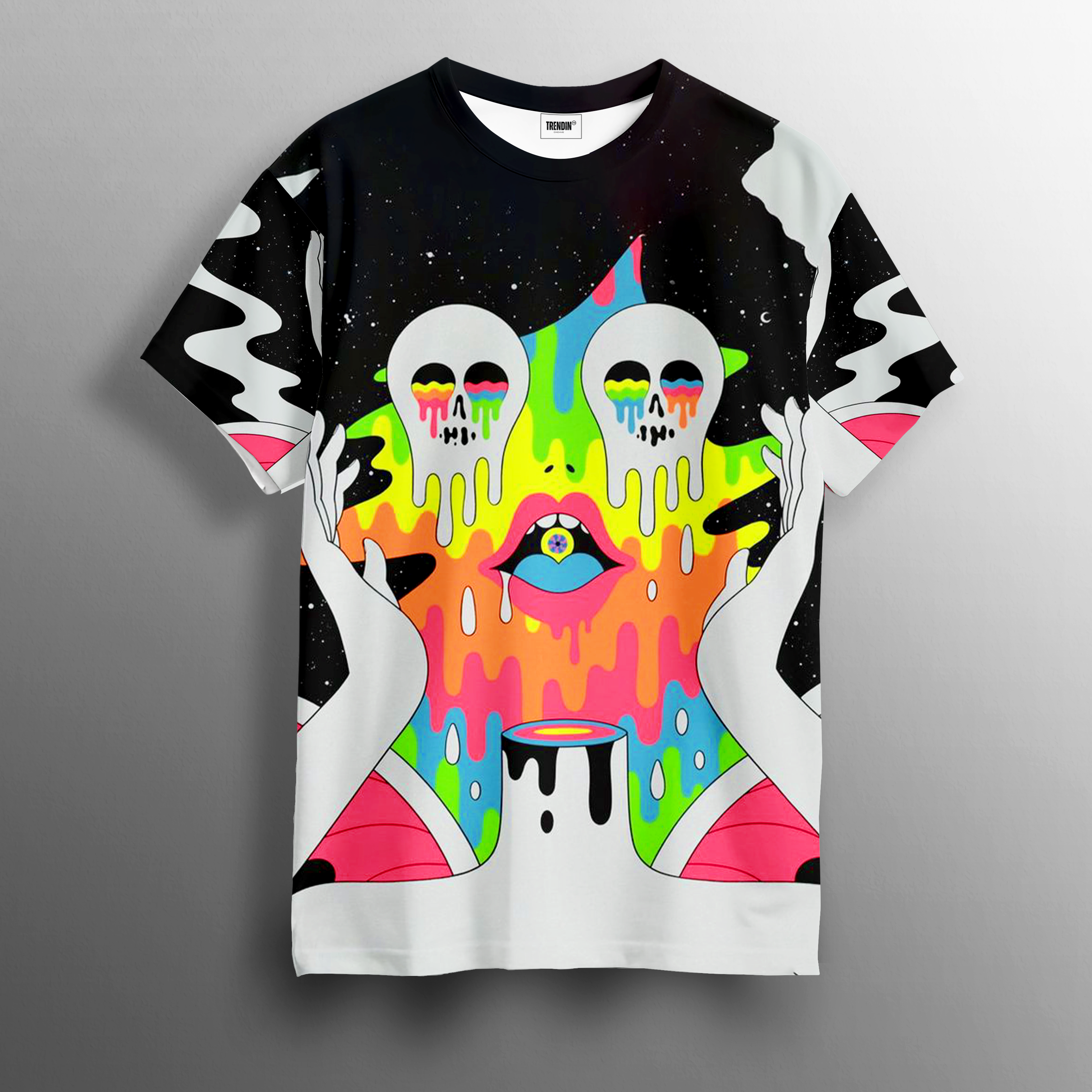 Psychedelic Drip Printed Tee
